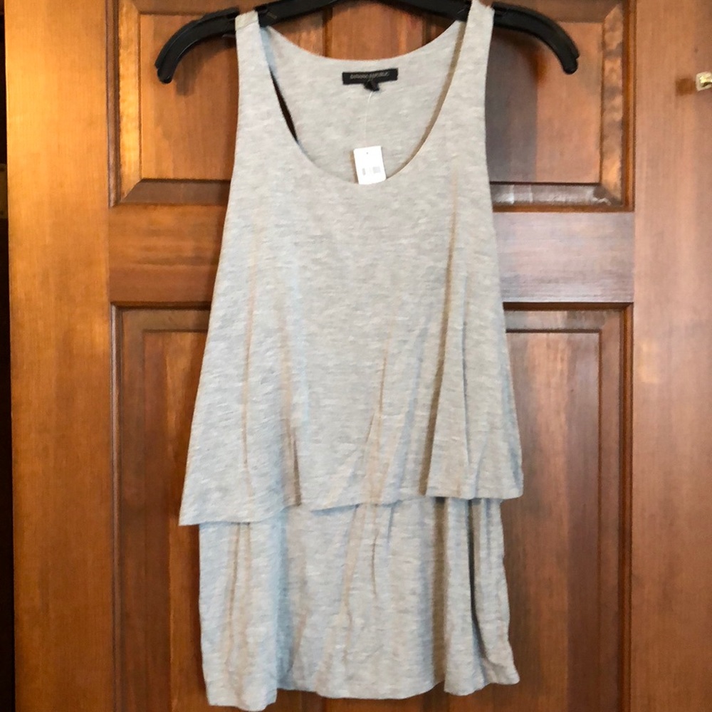 Gray double layer tank top. NWT